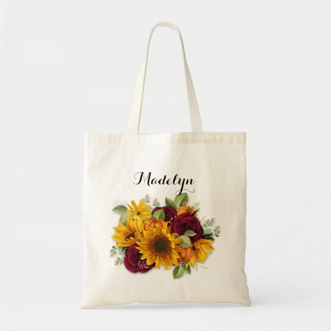 Hösten Fall Foliage Bridesmaid Bags Tygkasse (Framsidan)