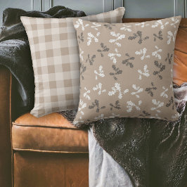 Hösten Fall Foliage Löv Brown Pset Mönster Kudde