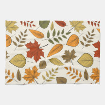 Hösten Fall Foliage Thanksgiving Kitchen Towel