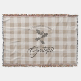 Hösten Fall Gratitude Foliage Taupe Play Filt