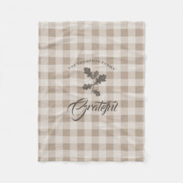 Hösten Fall Gratitude Foliage Taupe Play Fleecefilt