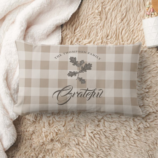 Hösten Fall Gratitude Foliage Taupe Play Lumbarkudde (Filt)