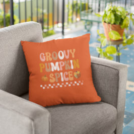 Hösten - Fall-Groovy Pumpkin Spice Design Kudde