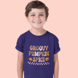 Hösten - Fall-Groovy Pumpkin Spice Design T Shirt