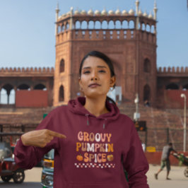 Hösten - Fall-Groovy Pumpkin Spice Design T Shirt