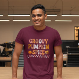 Hösten - Fall-Groovy Pumpkin Spice Design T Shirt