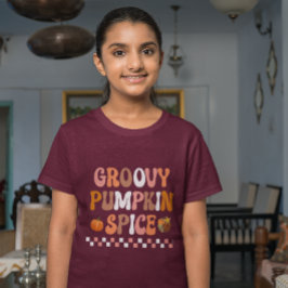 Hösten - Fall-Groovy Pumpkin Spice Design T Shirt