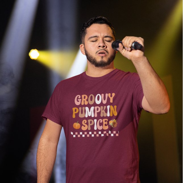 Hösten - Fall-Groovy Pumpkin Spice Design T Shirt (Skapare uppladdad)