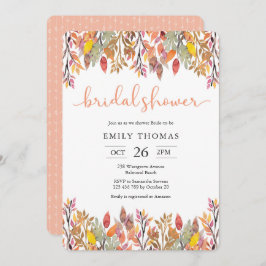 Hösten Fall Inbjudningskort för möhippan