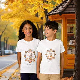Hösten Fall Träd Mandala Foliage Thanksgiving T Shirt