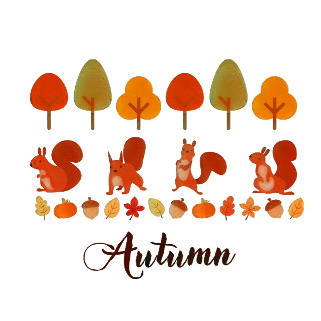 Hösten Fall Träd och ekorrar T Shirt (Skapare uppladdad)