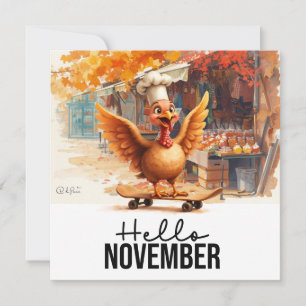 Hösten Fall Turkiet ligger på Thanksgivingen Julkort