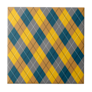 Hösten Färg Argyle Geometric Play Mönster Kakelplatta