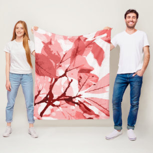 Hösten färg, löv 3 fleecefilt