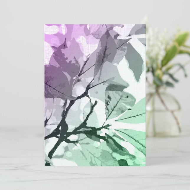 Hösten färg, löv 5 tack kort (Stående Fram)