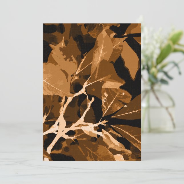 Hösten färg, löv 6 tack kort (Stående Fram)