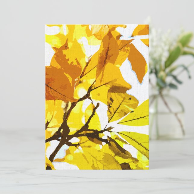 Hösten färg, löv tack kort (Stående Fram)