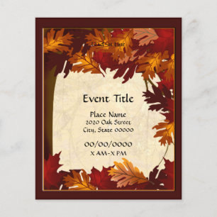 Hösten Färg Löv Träd Small Event Flyer