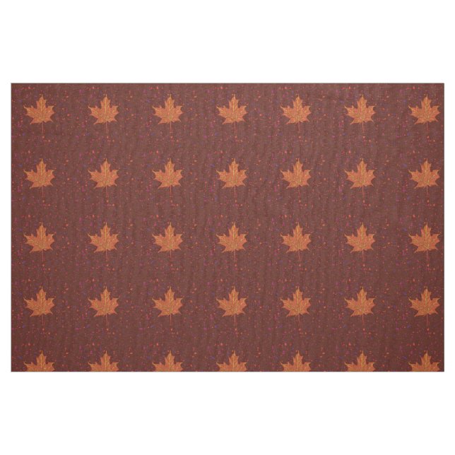 Hösten Färg Maple Löv Botanical Teckning Tyg (Fat Quarter)