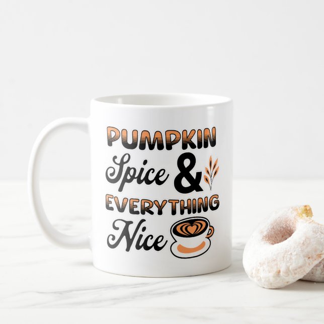 Hösten Färg | Pumpkin Spice och Allt Nice Kaffemugg (Med munk)