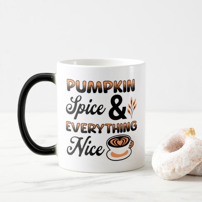 Hösten Färg | Pumpkin Spice och Allt Nice Magisk Mugg (Med munk)