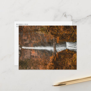 Hösten Färg vid Multnomah Falls Vykort