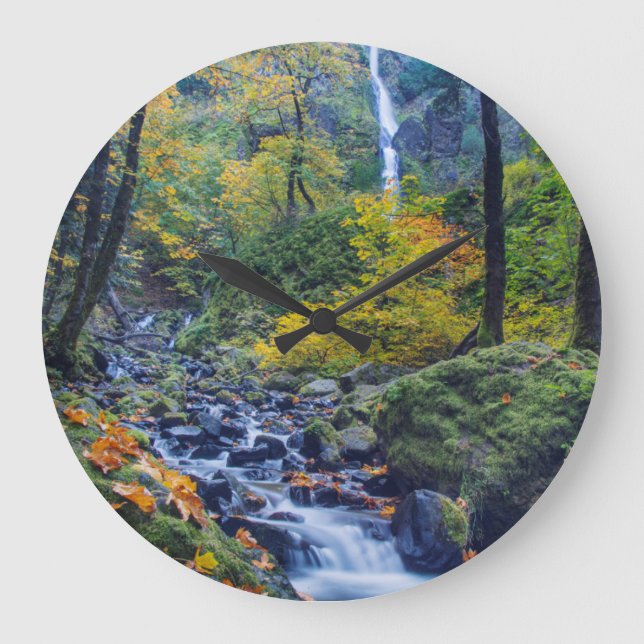 Hösten Färg vid svält i Bäck faller 2 Stor Klocka (Framsida)