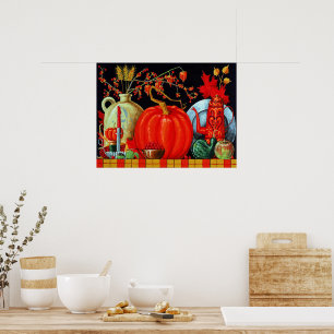 Hösten Festive Bord 24x18 Poster