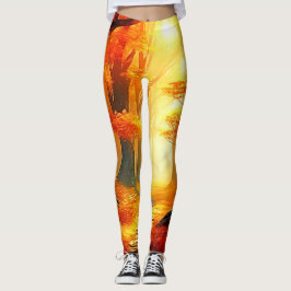 Hösten: Fiery Forest Väg Leggings