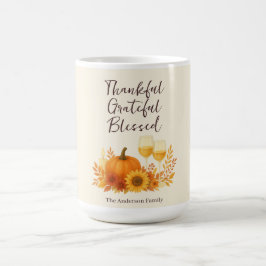 Hösten Firande - Elegant Guld Thanksgiving Kaffemugg