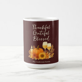 Hösten Firande - Elegant Guld Thanksgiving Kaffemugg