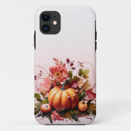 Hösten Flowers och Pumpkins iphone case