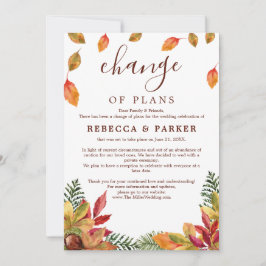 Hösten foliage Bröllop sköt upp meddelandet Inbjudningar