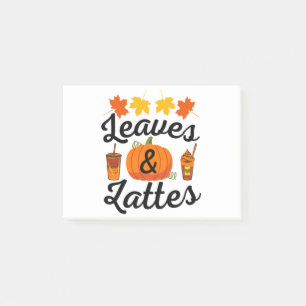 Hösten för Löv- och latte-fall Post-it Block