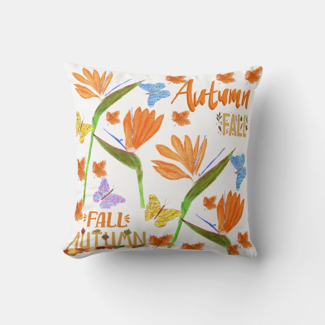 Hösten för paradisets fåglar kudde (Framsida)