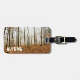 Hösten Forest Mist och Fog Fall Season-gåva Bagagebricka