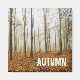 Hösten Forest Mist och Fog Fall Season-gåva Magnet