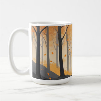Hösten Forest Mugg - Mysiga Fall Coffee Kopp med W