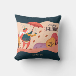 Hösten FOX Lycklig Fall Ya'll Personlig DECOR Kudde