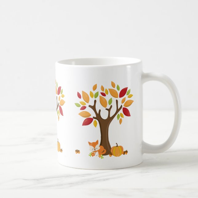 Hösten Fox med Pumpkin Kaffemugg (Höger)