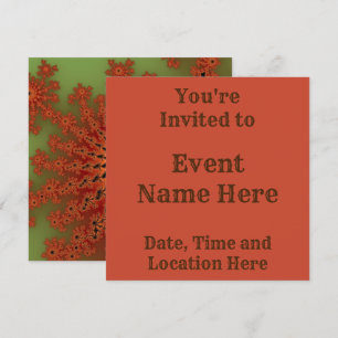 Hösten Fractal Burst Inbjudningar