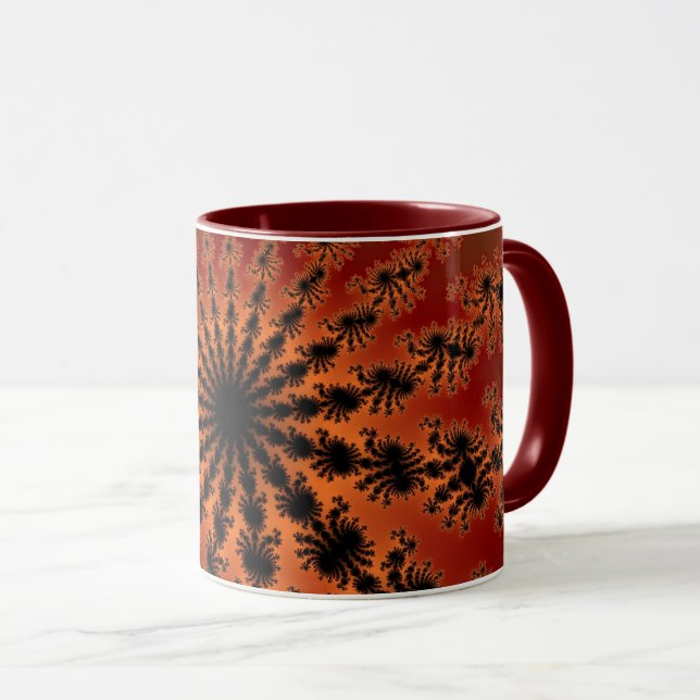 Hösten Fractal Burst Mugg (Framsida höger)
