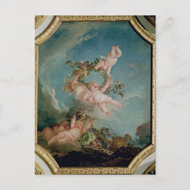 Hösten, från en serie av de fyra århundradena vykort (Framsida)