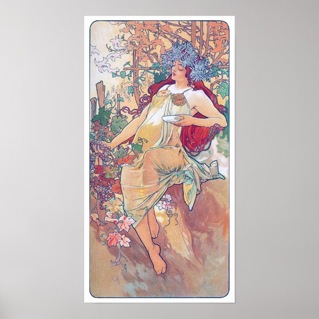 Hösten (fyra säsonger), Alphonse Mucha Poster (Framsidan)