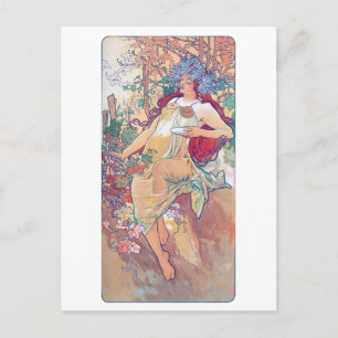 Hösten (fyra säsonger), Alphonse Mucha Vykort