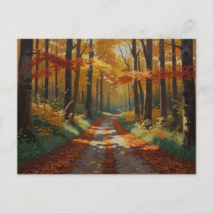 Hösten Golden WayPostcard Vykort