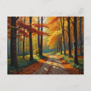 Hösten Golden WayPostcard Vykort