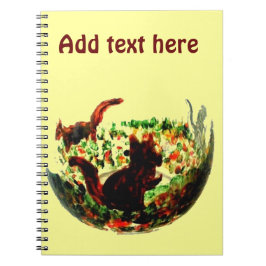 Hösten gömma sig djur konst anteckningsbok med spiral