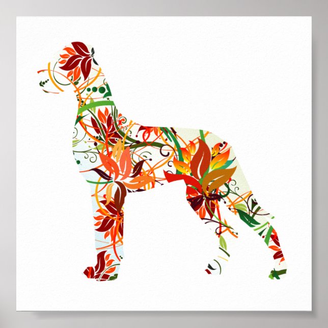 Hösten Great dane Poster (Framsidan)