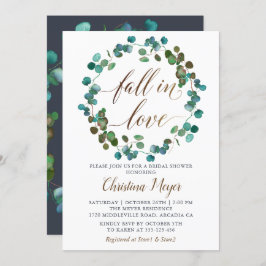 Hösten Greenery Wandefall i Kärlek Möhippa Inbjudningar